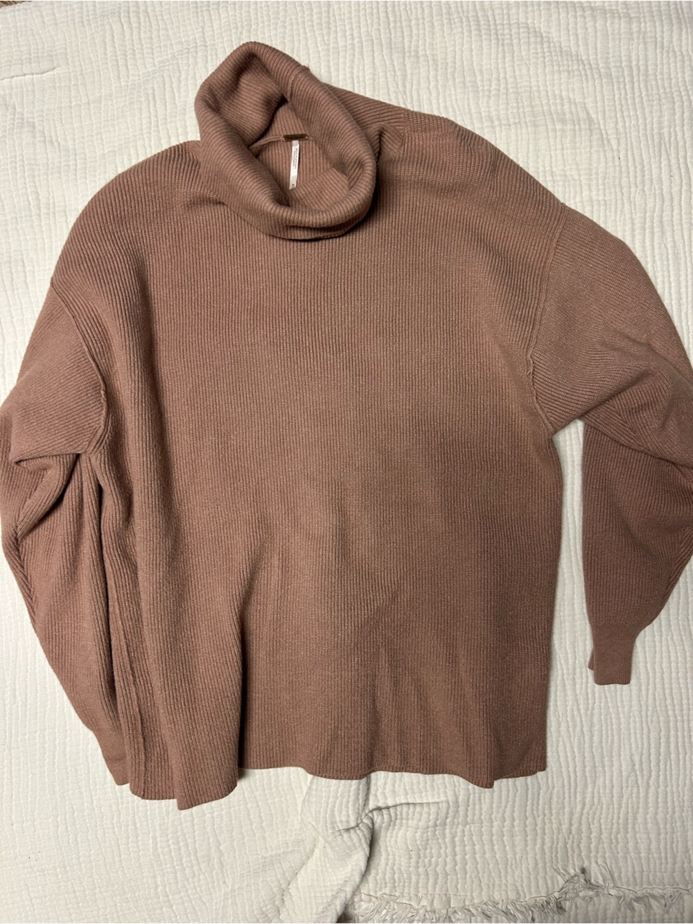 Free People Dusty Mauve Turtleneck Sweater